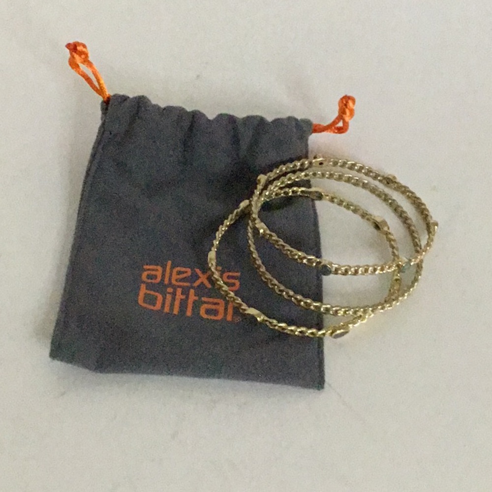 Alexis Bittar Gold Bangles Set of 3